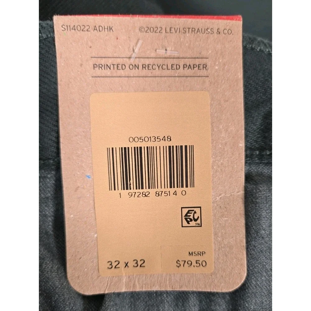 Levi's 501 Mens Jeans 32x32 Sits at Waist Relaxed Thigh Straight Leg GREEN